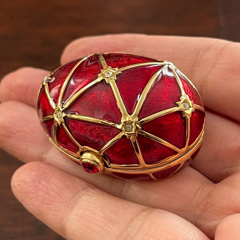 Este Lauder 1990s Solid Perfume Compact- Crystal … - image 1